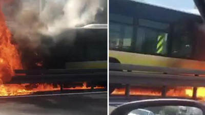 Bakırköy'de metrobüs yangını