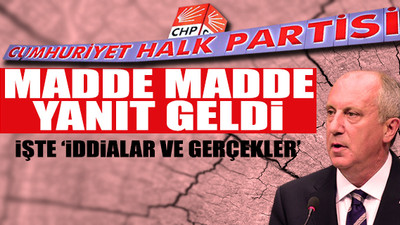 CHP’den Muharrem İnce'nin iddialarına ilişkin açıklama