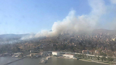 İzmir'de askeri alanda yangın çıktı