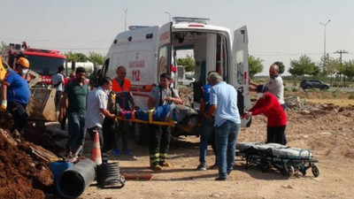 Kanal çalışmasında göçük altında kalan işçi ağır yaralandı