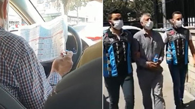 Trafikte at yarışı oynayan taksi şoförüne gözaltı