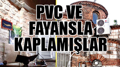 Fatih'te tarihi mescidi delik deşik ettiler