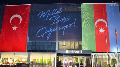 İYİ Parti Genel Merkezi, Azerbaycan ve Türk Bayrakları ile donatıldı