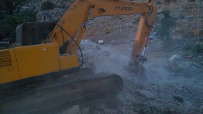 Munzur Gözeleri'ne iş makineleri girdi