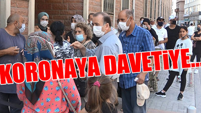 Samsun'da sosyal mesafesiz HES kodu kuyruğu...