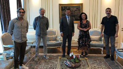 Ünlü sanatçılar İmamoğlu'nu ziyaret etti, özel tiyatrolar için destek istedi