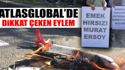 Bakan Ersoy'un kardeşinin evinin önünde maket uçak yaktılar