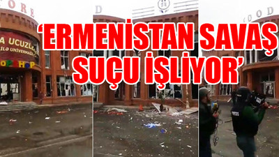 Ermenistan yine sivilleri vurdu... Gence'de bir üniversite ve AVM'yi bombaladılar