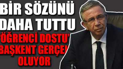 Mansur Yavaş'tan üniversite öğrencilerini sevindirecek bir haber daha