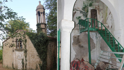 Samsun'da defineciler kiliseyi talan etti