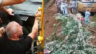 İş makinesinin üzerine ağaç devrilince operatör yaralandı, 11 yaşındaki oğlu hayatını kaybetti... Feci anlar kameraya yansıdı