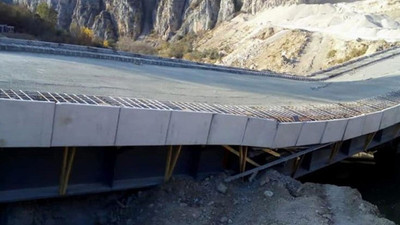 3.4 milyon liralık köprü, açılışı yapılmadan çöktü