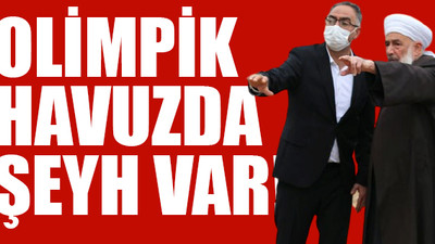 AKP'li başkan yüzme havuzunun temelini Şeyh ile inceledi