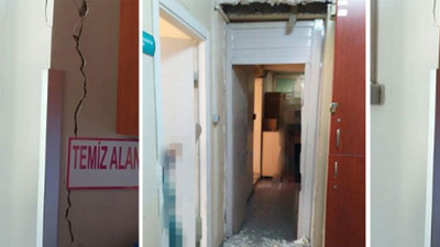 Depremde hasar gören hastane hizmete devam ediyor