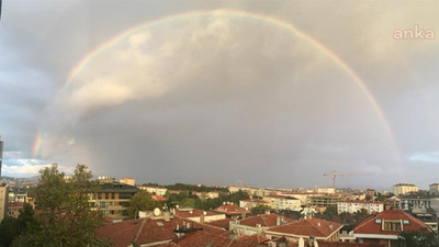 İstanbul'da büyüleyen gökkuşağı