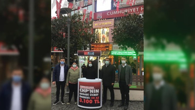 CHP Beşiktaş örgütü, yurttaşa asgari ücreti anlatıyor