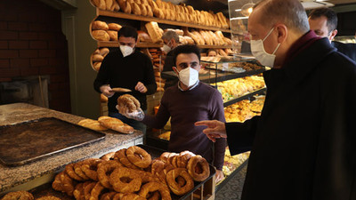 Cumhurbaşkanı Erdoğan fırına uğradı 