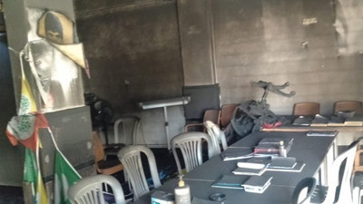 HDP’nin Bursa İnegöl ilçe binası ateşe verildi