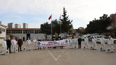 Kartal' da, 11 Milyon metrekare kapalı alan dezenfekte edildi
