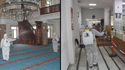 Kartal ‘da her gün yüzlerce metrekare alan dezenfekte ediliyor