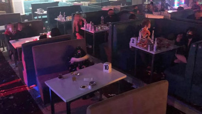 Konya'da kısıtlamaya rağmen açık olan mekana baskın