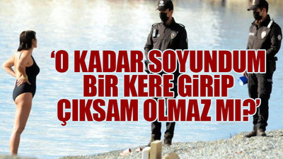 Sokağa çıkma kısıtlamasında denize girmek isteyen vatandaşı bekçi yakaladı
