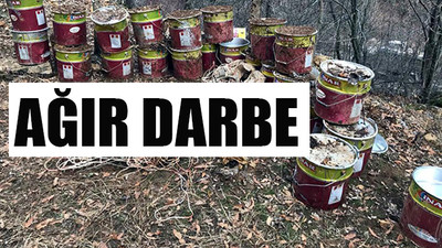 Terör örgütü PKK'ya ait 1 ton 50 kilogram amonyum nitrat ele geçirildi