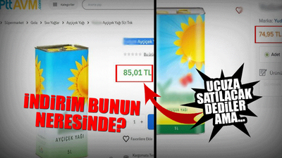 5 litrelik ayçiçek yağı PTT’de 85, markette 74 TL 