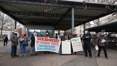 Almanya'daki Mercedes işçilerinden grevdeki Baldur işçilerine destek