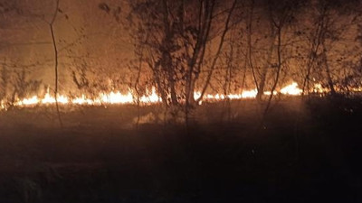 FETÖ'nün kilit ismi Adil Öksüz soruşturmasında kazı yapılan alanda yangın