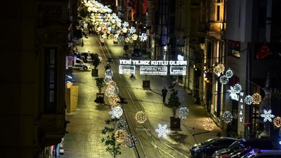 İstiklal Caddesi yılbaşında sessizliğe büründü