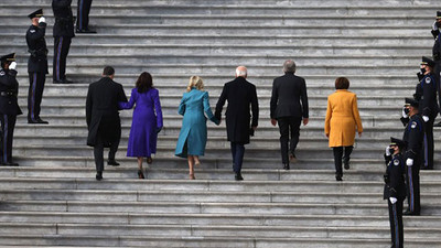 Joe Biden ve Kamala Harris, yemin töreni için Kapitol Binası'na geldi