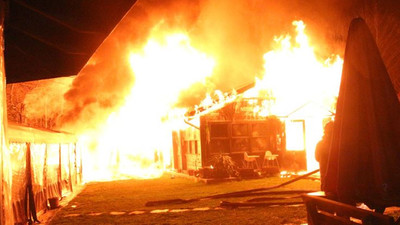 Boğaziçi Üniversitesi kampüsündeki kafe alev alev yandı