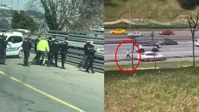 15 Temmuz Şehitler Köprüsü girişinde hareketli dakikalar... 'Elinde bıçakla...'