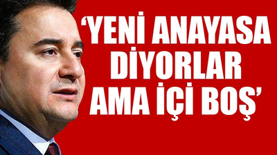 Babacan'dan hükümete hukuk eleştirisi: Ekonomi dibe vurunca hatırladılar