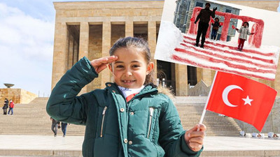 Babasıyla kardan Anıtkabir yapan Hira, Anıtkabir'i ziyaret etti