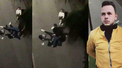 Boşandığı eşini sokak ortasında döven şahsa özel koruma...