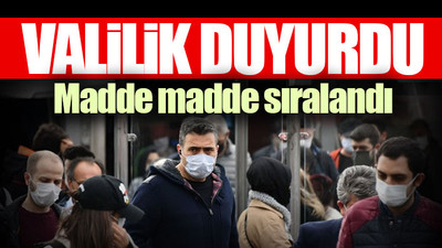 İstanbul'da yeni korona kararları alındı