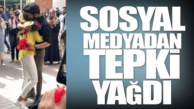 Kampüste birbirine sarılan öğrenciler okuldan uzaklaştırıldı