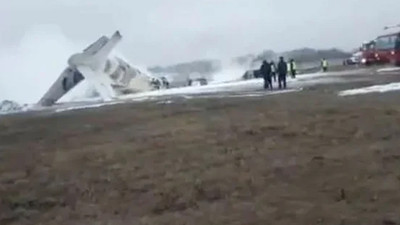 Kazakistan'da uçak kazası...