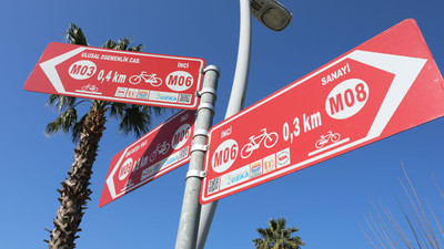 Marmaris'te bisiklet rotası yenileniyor