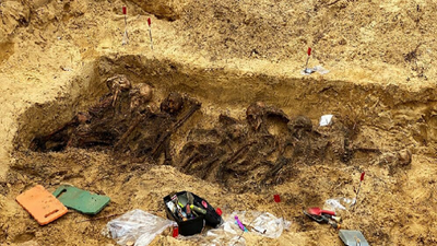 Polonya'da 2. Dünya Savaşı sırasında Naziler tarafından öldürülen: 29 kişinin iskeleti bulundu