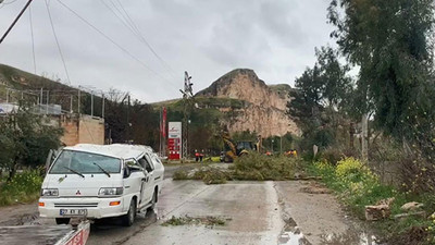 Şanlıurfa'da fırtına; Ağaçlar devrildi, 4 araç hasar gördü