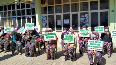 Tire köylüleri eylem yaptı: Ormanlarımız madenden daha değerli
