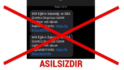 Bakanlıktan ‘sahte EBA mesajı’ uyarısı