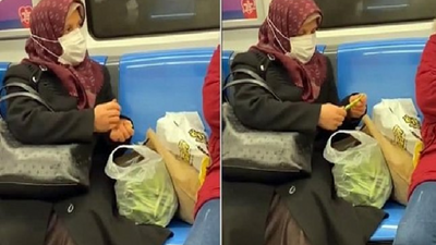 Metroda fasulye ayıklayan teyze konuştu