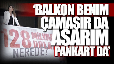 O pankartı bürosuna astı: Polisleri böyle geri gönderdi