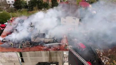 Sarıyer'de bulunan 4 katı binada yangın