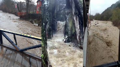 Uludağ’dan gelen dereler taştı…Bursa’da sel alarmı