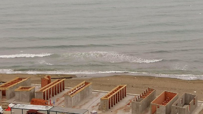 AKP'li belediyenin 'sahil' çalışması: Beton dökmek